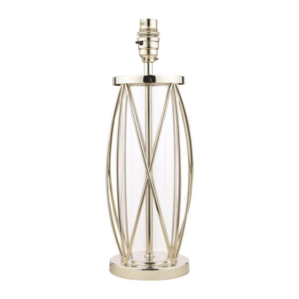 Laura Ashley Beckworth Lattice Small Table Lamp Base In Polished Nickel Finish