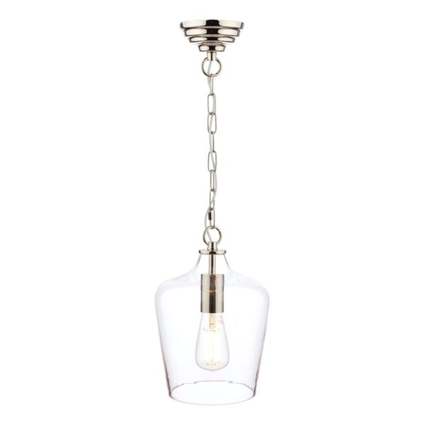 Laura Ashley Ockley 1 Light Bottle Pendant Ceiling Light In Polished Chrome Finish