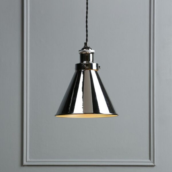 Laura Ashley Rufus Ceiling Pendant Light In Polished Chrome Finish