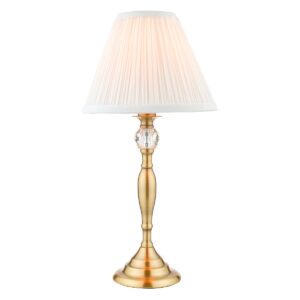 Laura Ashley Ellis Antique Brass Spindle Table Lamp with Ivory Shade