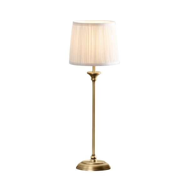 Laura Ashley Hemsley Table Lamp In Matt Antique Finish With Ivory Shade LA3756320-Q