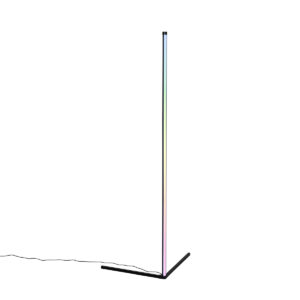 Black floor lamp incl. LED with RGB and remote control – Carla