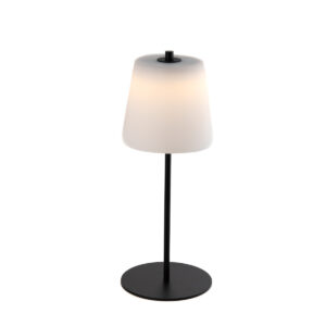 Modern Table Lamp Black with Opal Glass Incl. LED 3-Step Dimmable – Jent