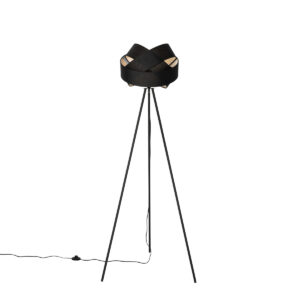 Modern floor lamp black - Cloth