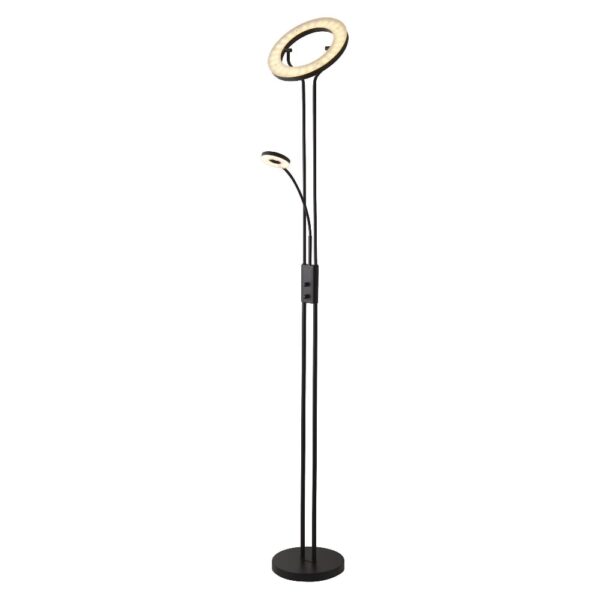 Ames LED Mother And Child Floor Lamp In Matt Black