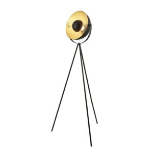 Blink 1 Light Tripod Floor Lamp In Matt Black And Gold