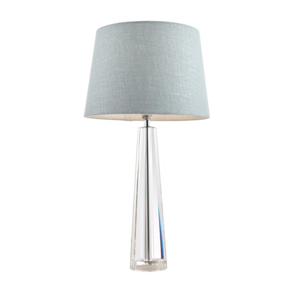 Laura Ashley Blake Cut Glass Crystal Obelisk Large Table Lamp Base In Polished Chrome Finish