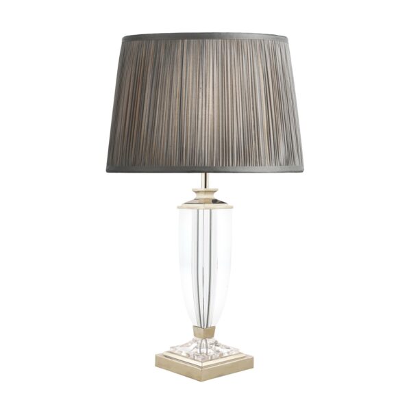 Laura Ashley Carson Polished Nickel Crystal Medium Table Lamp Base