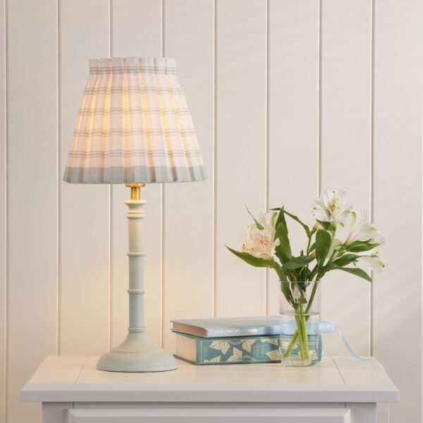 Laura Ashley Farnworth Table Lamp In Matt Green With Green Cotton Shade