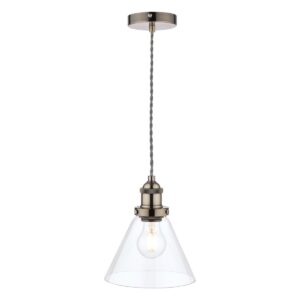 Laura Ashley Isaac Ceiling Pendant Light In Satin Nickel Finish