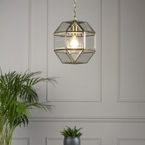 Laura Ashley LA3756159-Q Blackwell Ceiling Pendant Light In Antique Brass Finish