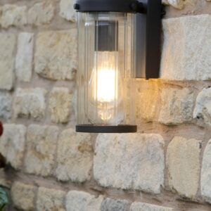 Laura Ashley LA3756165-Q Arthur Outdoor Wall Light In Matt Black Finish IP44