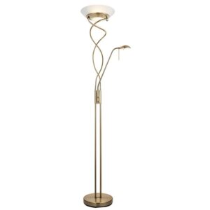 Monaco Mother And Child Task Floor Lamp In Antique Brass