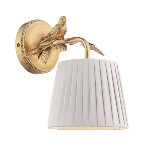 Laura Ashley Egelton Wall Light In Aged Brass With Shade LA3756615-Q